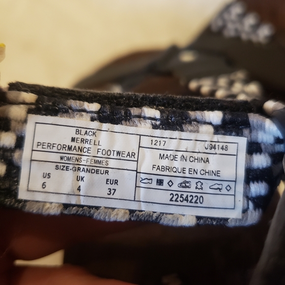 Merrell Sunvue Woven Swim Outdoors Grip Sandal Sz 6 black white - Picture 5 of 7